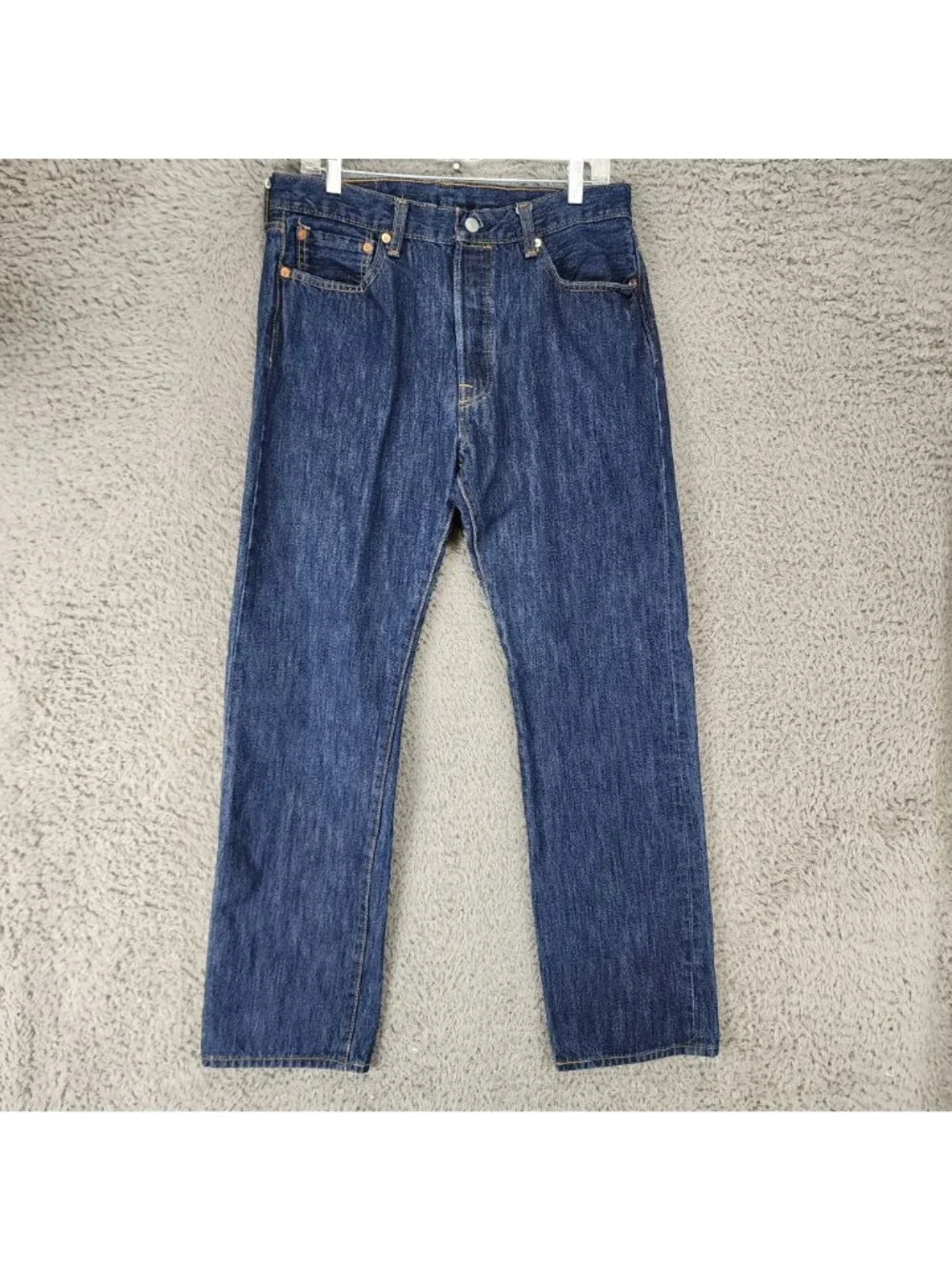 Levis Jeans Mens 33x32 Blue 501 Denim Button Fly Straight Classic *Read*